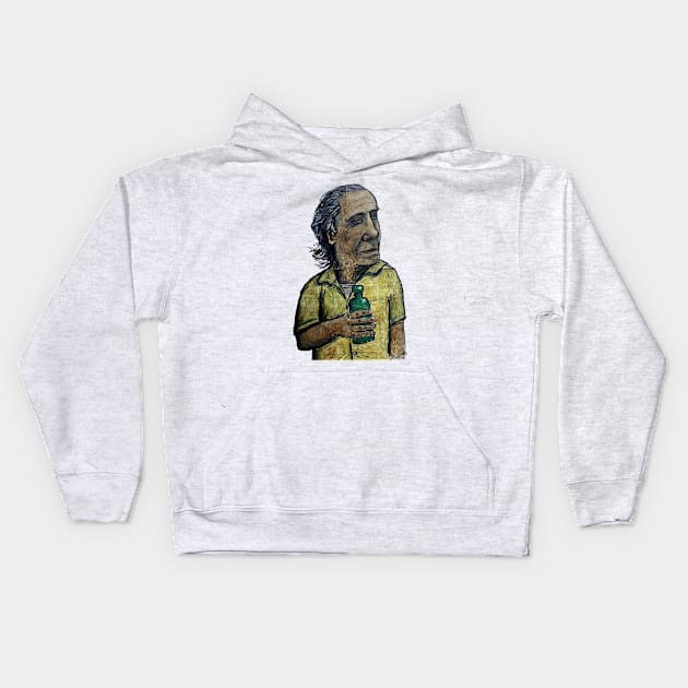 Charles Bukowski Kids Hoodie by micalef